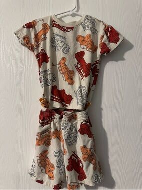 Kids Car Print Short Sleeve 2-Piece Set